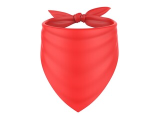 Blank pet bandana mockup template, 3d render illustration.