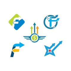 finance business icon vector illustration design template