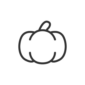 Pumpkin thin line icon.