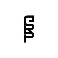 erp letter original monogram logo design