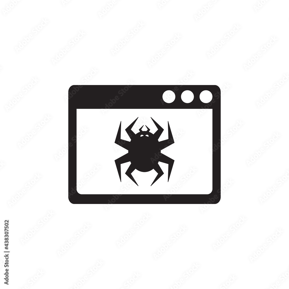 Wall mural malware icon vector,computer virus icon vector