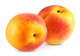 Organic apricot isolated on white background. Apricot on white background. Apricot with clipping path