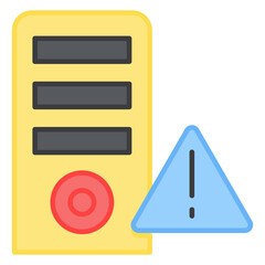 A flat design, icon of server error