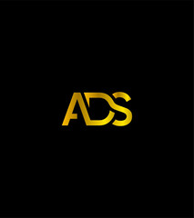 ADS initials modern creative vector logo template