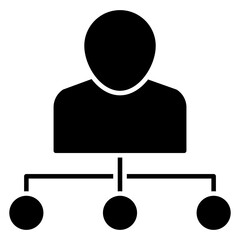 A flat design, icon of user network