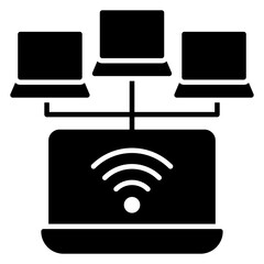 A trendy design icon of wifi network