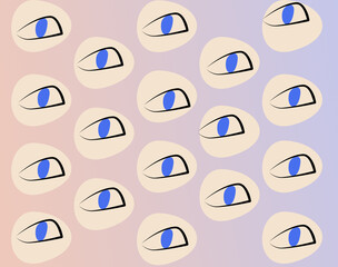 Cubist abstract background with swirling lines