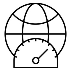 A flat design, icon of internet speed test
