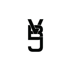 vbj letter original monogram logo design