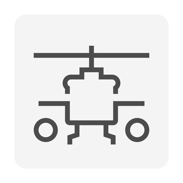 recommend clip art: Military helicopter vector icon. Aircraft vehicle with rotor, blade, weapons and technology for aviation of army or soldier use to defense, combat and attack enemy in war. 48x48 pixel.