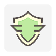 Shield vector design. That simple shape of icon, sign or symbol. Concept for safety,  protect and secure. Also for defense, safe and guard. 48x48 pixel perfect and editable line stroke.
