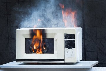 Microwave oven burns, house fire due to improper operation, spontaneous combustion of faulty...