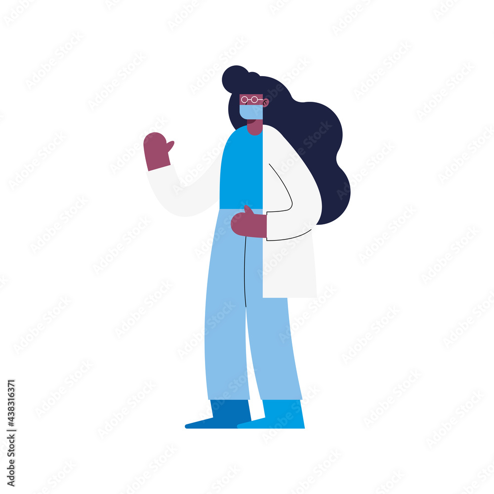 Poster afro female pharmacist