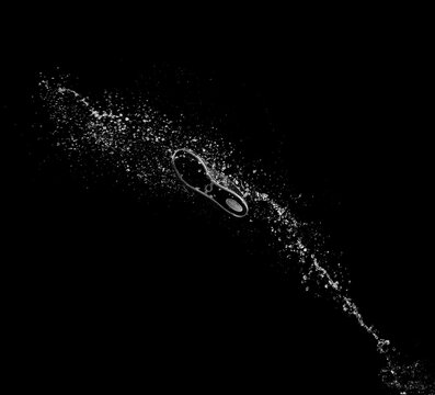 water splash on black background