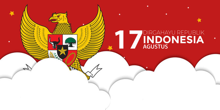 Indonesia Independence Day Garuda Cloud Banner
