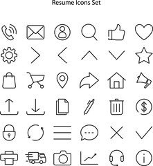 Click and collect service line icons. Vector illustration with icon - online shopping, basket, delivery, store outline pictogram for e-commerce