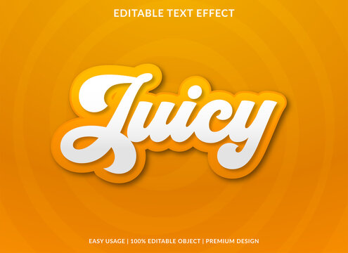 juicy text effect template with abstract style use for business logo and brand