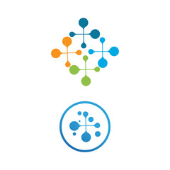 Molecule symbol logo template vector illustration design