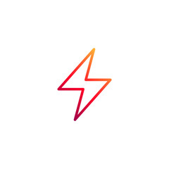 Lightning, electric power vector design element. Vector Illustration  for mobile concept and web design.