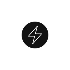 Lightning, electric power vector design element. Vector Illustration for mobile concept and web design.