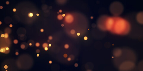 Abstract gold particular light background, gold bokeh light background. 3d render