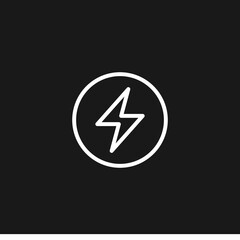 Lightning, electric power vector design element. Vector Illustration for mobile concept and web design.