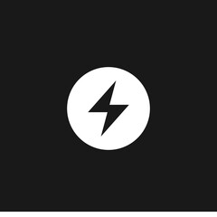 Lightning, electric power vector design element. Vector Illustration for mobile concept and web design.