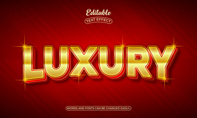 Luxury 3d editable text style effect	
