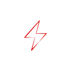 Lightning, electric power vector design element. Vector Illustration  for mobile concept and web design.