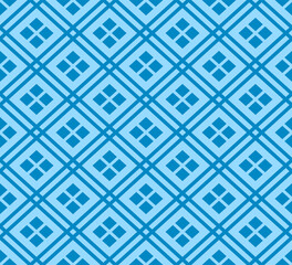 Japanese Geometric Diamond Mosaic Vector Seamless Pattern