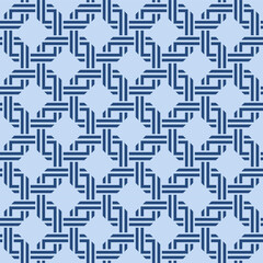 Japanese Overlap Square Ribbon Vector Seamless Pattern