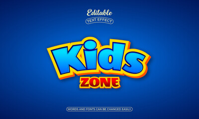 Kids cartoon 3d editable text style effect 