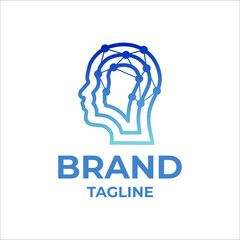 Illustration Logo Vector graphic of Brain Connect. Perfect for Artificial intelligence, Medical, Technology brands or Company.