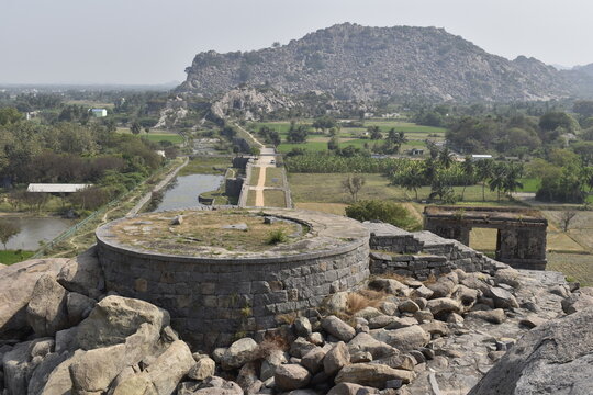 Buildings, Monuments & Architecture of Queen's fort at Gingee, Tamilnadu, India.