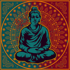 Gautama Buddha sitting in the lotus position