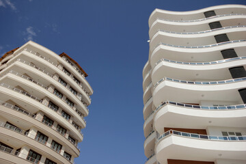 Modern and new apartment blocks