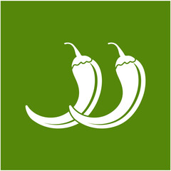 Red hot natural chili icon Template vector Illustration