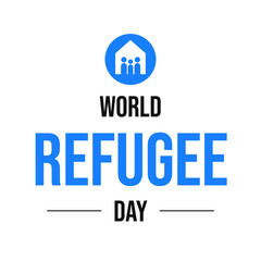 Vector illustration for World Refugee Day social media post and poster template