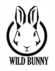The rabbit head image icon is suitable for making a logo or as a logo inspiration, vector format that can be edited