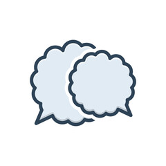 Color illustration icon for conversation
