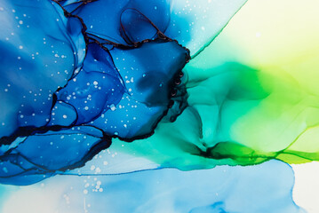 アルコールインク｜カラフルな抽象流動体アート