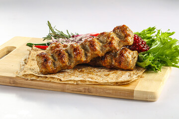 Minced meat kebab grilled barbeque