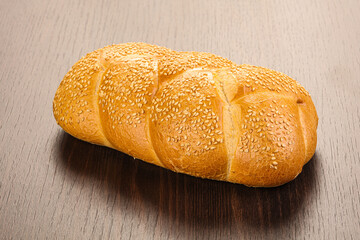 Crust tasty loaf over board