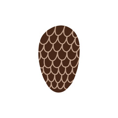 Pine cone. Hand-drawn vector illustration in doodle style 