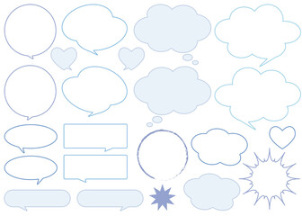 Speech balloon.
blue