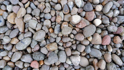 Stones in the yard as an abstract background