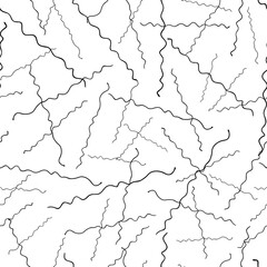 Seamless pattern with doodle wavy lines