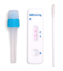 Rapid covid-19 strip test - Positive tested