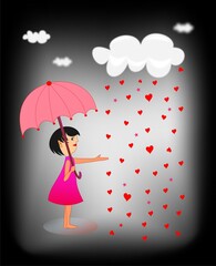 girl with umbrella