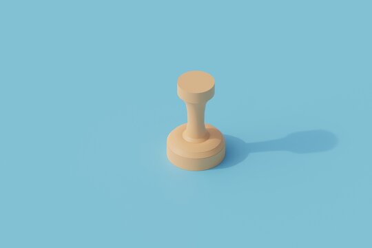 stamp single isolated object. 3d render illustration
